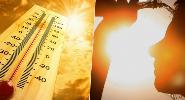 Temperatura të frikshme deri në 43 gradë, i nxehti ekstrem i ulur këmbëkryq në vend